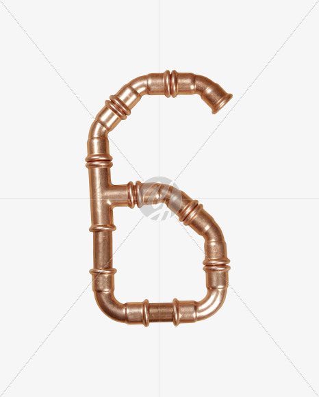 6 from Copper Pipe Font on Yellow Images Creative Fonts - S41288