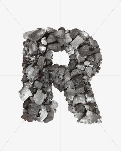 Letter R from Carbons Font on Yellow Images Creative Fonts - S41319