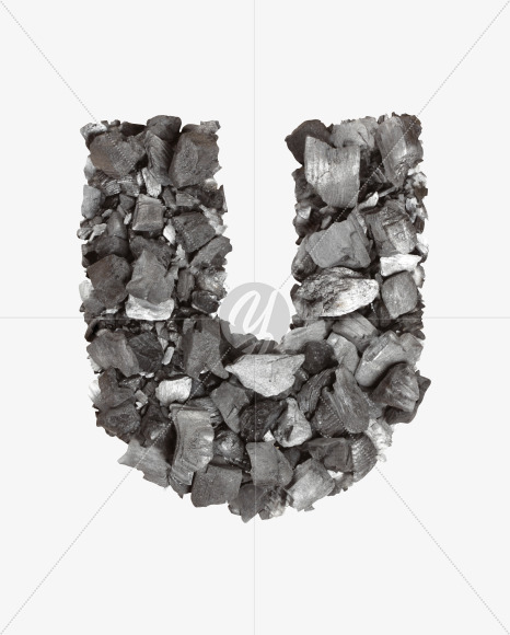 Letter U from Carbons Font on Yellow Images Creative Fonts - S41322