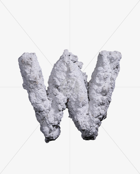 Letter W from Betonis Font on Yellow Images Creative Fonts - S41368