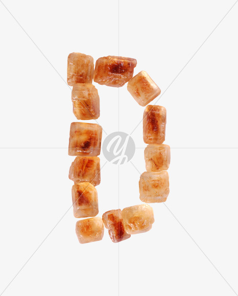 Letter D from Brown Sugar Font on Yellow Images Creative Fonts - S41392