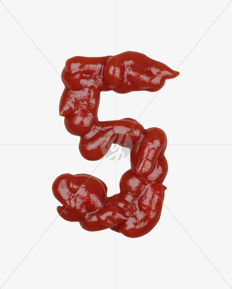 5 from More Ketchup Font on Yellow Images Creative Fonts - S41459