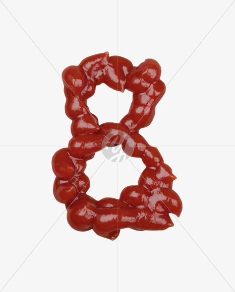 8 from More Ketchup Font on Yellow Images Creative Fonts - S41462