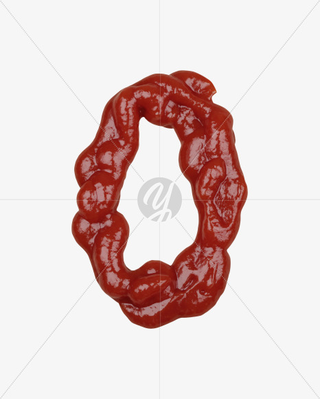 Letter O from More Ketchup Font on Yellow Images Creative Fonts - S41443