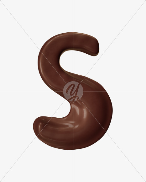 Letter S from Choco Melt Font on Yellow Images Creative Fonts - S41492