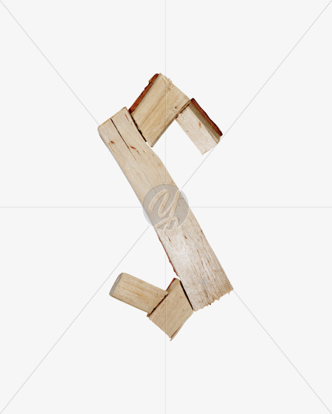 Letter S from Log Font on Yellow Images Creative Fonts - S41537