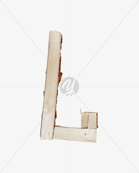 Letter L from Log Font on Yellow Images Creative Fonts - S41530