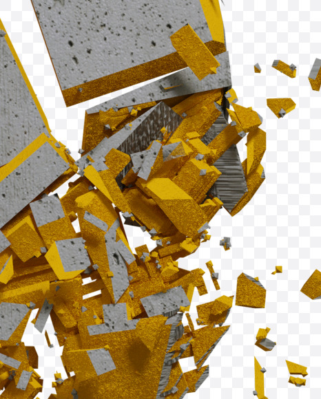 2 from Concrete Explode Font on Yellow Images Creative Fonts - S41628