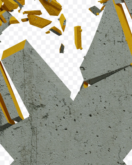 & from Concrete Explode Font on Yellow Images Creative Fonts - S41643