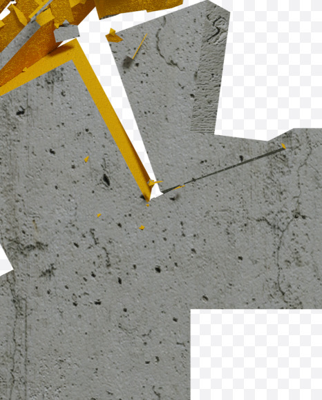 4 from Concrete Explode Font on Yellow Images Creative Fonts - S41630