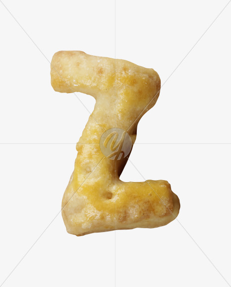 Letter Z from Cookie Font on Yellow Images Creative Fonts - S41759