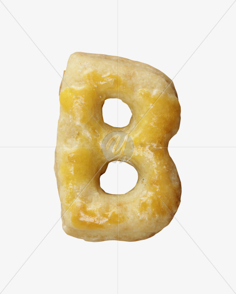 Letter B from Cookie Font on Yellow Images Creative Fonts - S41735