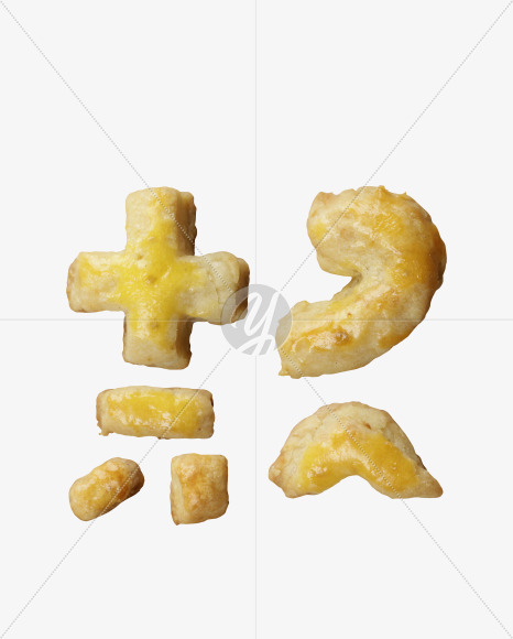 symbols from Cookie Font on Yellow Images Creative Fonts - S41775