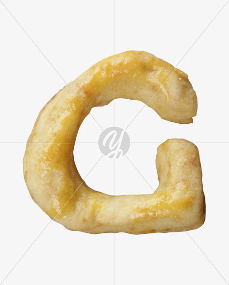 Letter G from Cookie Font on Yellow Images Creative Fonts - S41740