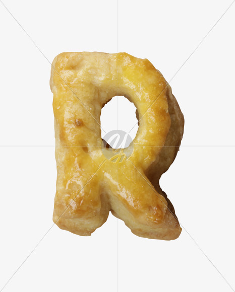 Letter R from Cookie Font on Yellow Images Creative Fonts - S41751