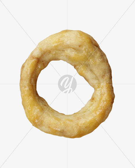 Letter O from Cookie Font on Yellow Images Creative Fonts - S41748