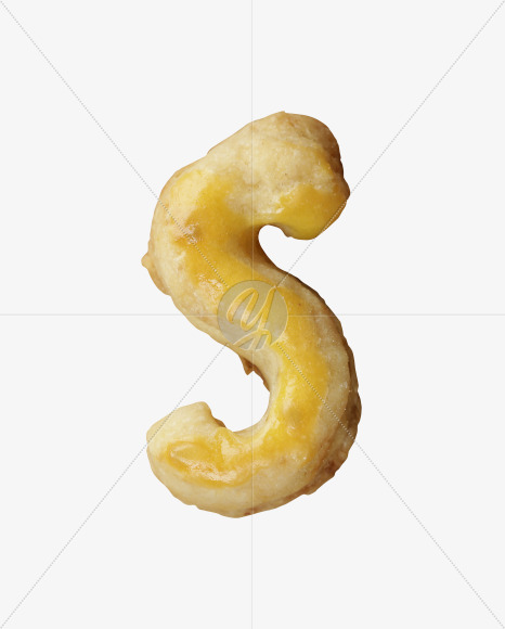 Letter S from Cookie Font on Yellow Images Creative Fonts - S41752