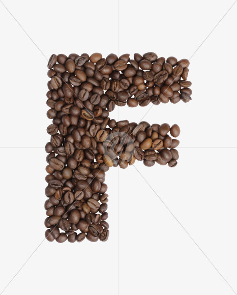 Letter F from Colombian Coffee Font on Yellow Images Creative Fonts - S41782