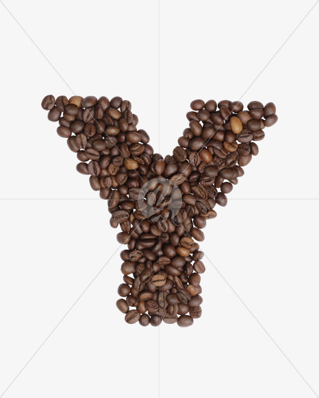 Letter Y from Colombian Coffee Font on Yellow Images Creative Fonts - S41801