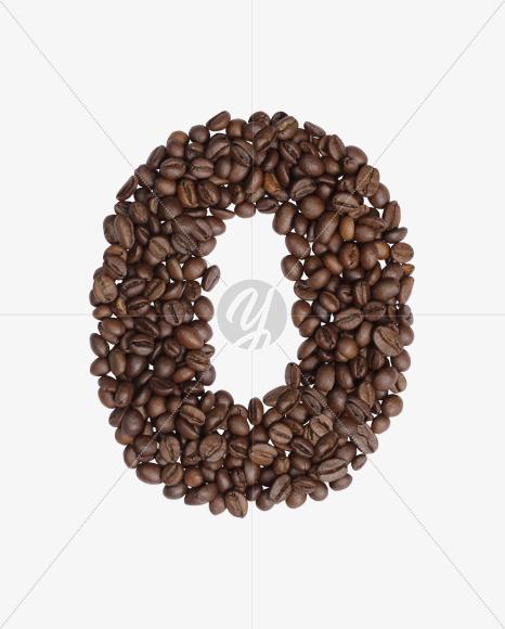 0 from Colombian Coffee Font on Yellow Images Creative Fonts - S41812