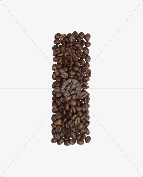 Letter I from Colombian Coffee Font on Yellow Images Creative Fonts - S41785