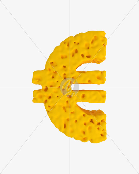 euro from Sponge Font on Yellow Images Creative Fonts - S41959