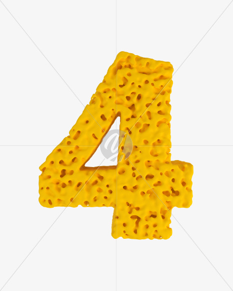 4 from Sponge Font on Yellow Images Creative Fonts - S41943