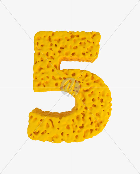 5 from Sponge Font on Yellow Images Creative Fonts - S41944