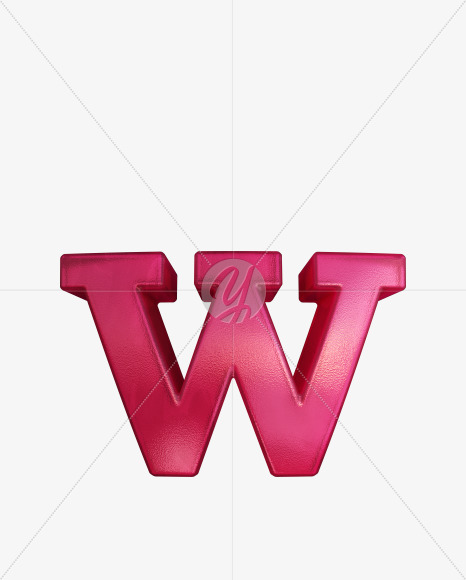 Letter W from Jelly Font on Yellow Images Creative Fonts - S41984