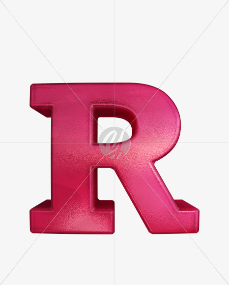 Letter R from Jelly Font on Yellow Images Creative Fonts - S41979