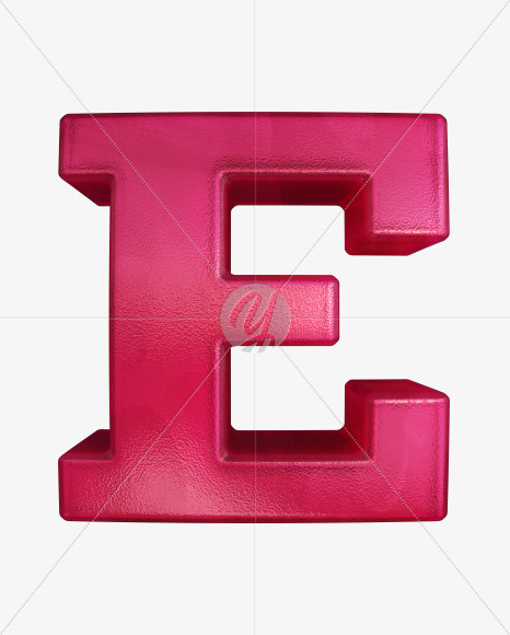 Letter E from Jelly Font on Yellow Images Creative Fonts - S41966