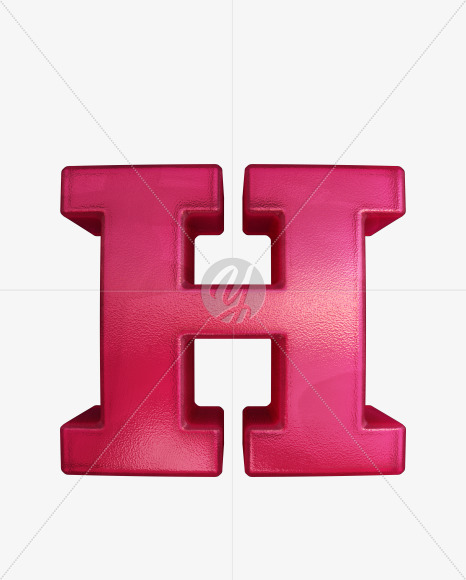 Letter H from Jelly Font on Yellow Images Creative Fonts - S41969