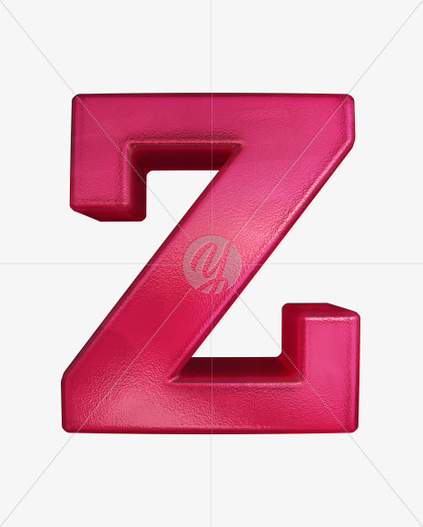 Letter Z from Jelly Font on Yellow Images Creative Fonts - S41987