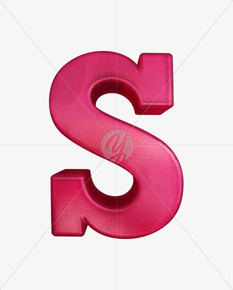 Letter S from Jelly Font on Yellow Images Creative Fonts - S41980