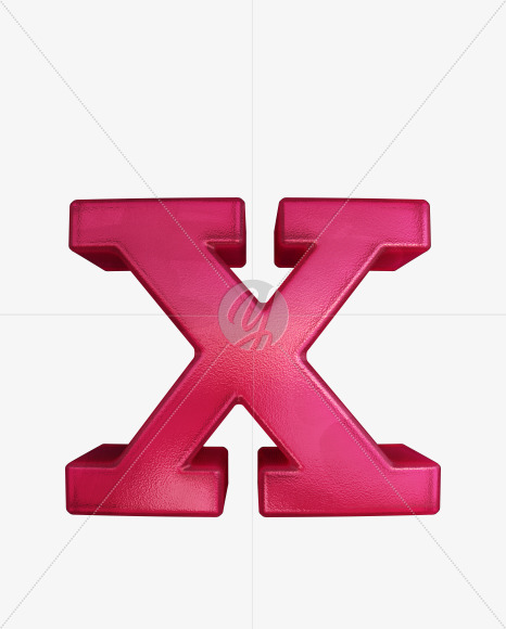 Letter X from Jelly Font on Yellow Images Creative Fonts - S41985