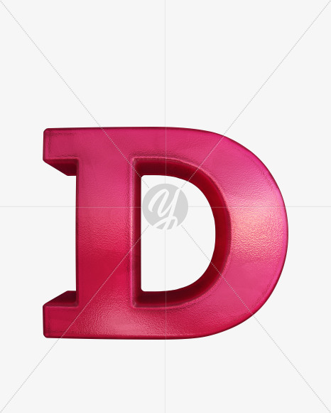 Letter D from Jelly Font on Yellow Images Creative Fonts - S41965