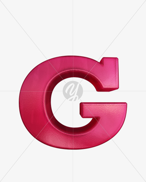 Letter G from Jelly Font on Yellow Images Creative Fonts - S41968