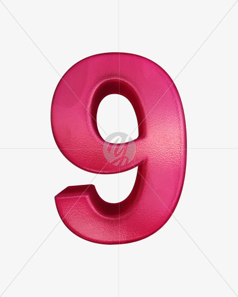 9 from Jelly Font on Yellow Images Creative Fonts - S41996