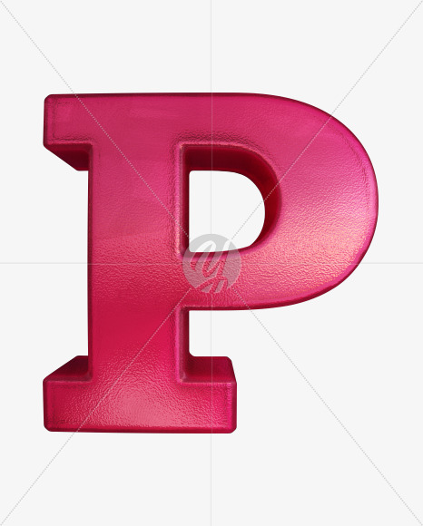 Letter P from Jelly Font on Yellow Images Creative Fonts - S41977