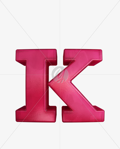 Letter K from Jelly Font on Yellow Images Creative Fonts - S41972