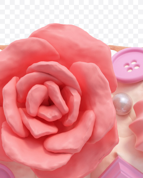 5 from Rose cake Font on Yellow Images Creative Fonts - S42087