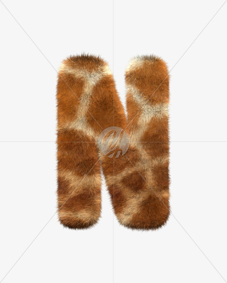 Letter N from Giraffe Font on Yellow Images Creative Fonts - S42153