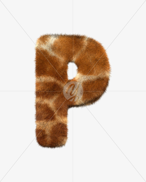 Letter P from Giraffe Font on Yellow Images Creative Fonts - S42155