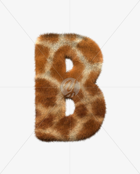 Letter B from Giraffe Font on Yellow Images Creative Fonts - S42141