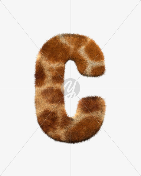 Letter C from Giraffe Font on Yellow Images Creative Fonts - S42142