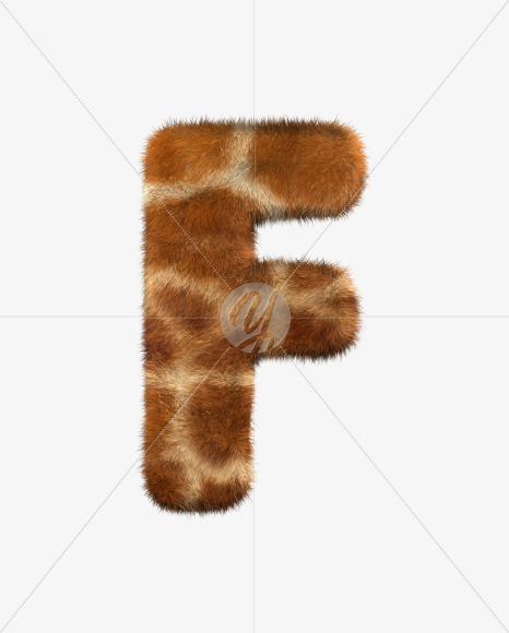 Letter F from Giraffe Font on Yellow Images Creative Fonts - S42145