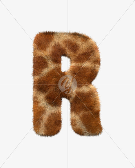 Letter R from Giraffe Font on Yellow Images Creative Fonts - S42157