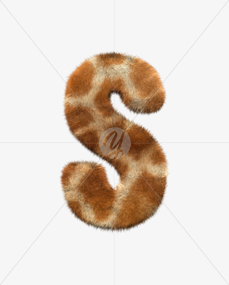 Letter S from Giraffe Font on Yellow Images Creative Fonts - S42158