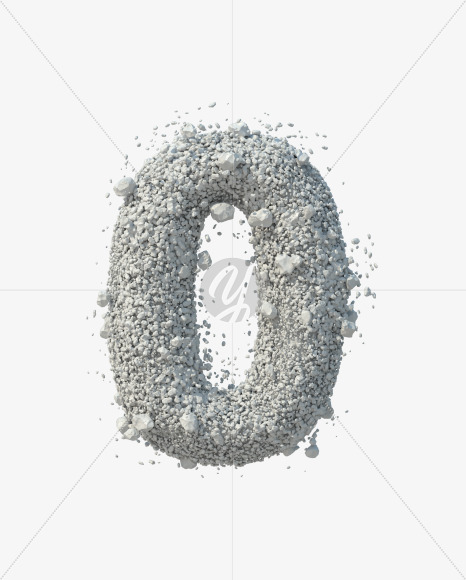 0 from Stone Dust Font on Yellow Images Creative Fonts - S42220