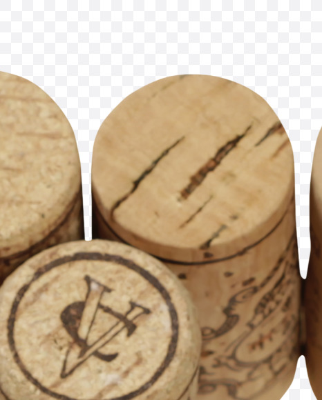 Letter B from Wine Corks Font on Yellow Images Creative Fonts - S42284